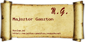 Majsztor Gaszton névjegykártya